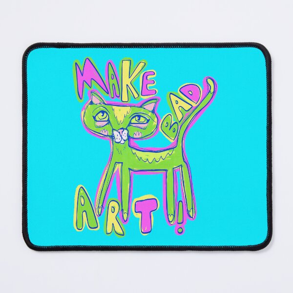 Item preview, make bad art - silly cat drawing designed and sold by crestfallenmermaid.