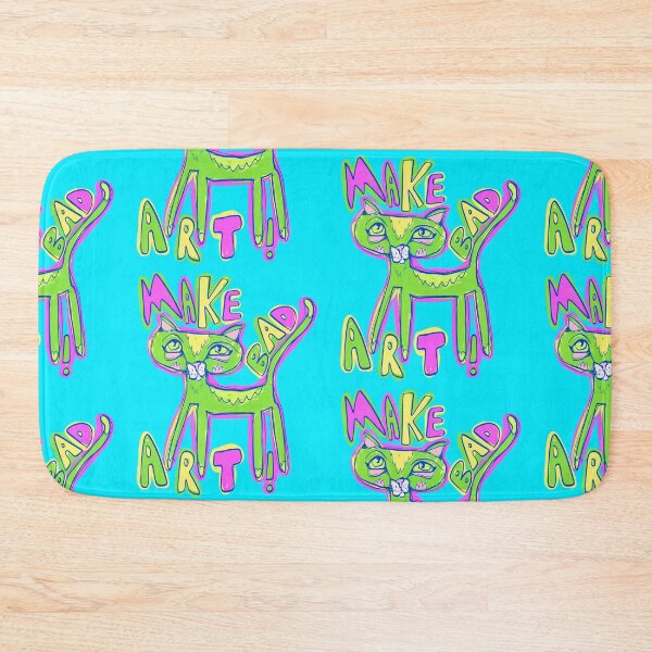 Item preview, make bad art - silly cat drawing designed and sold by crestfallenmermaid.