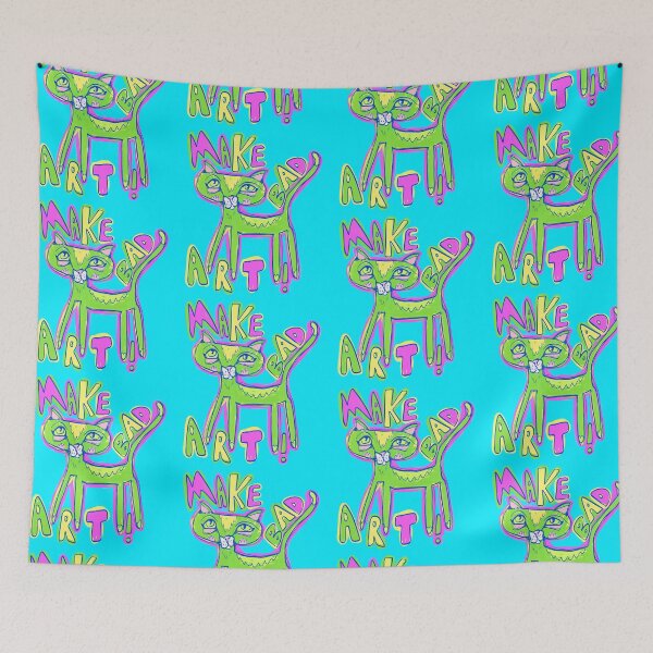 Item preview, make bad art - silly cat drawing designed and sold by crestfallenmermaid.