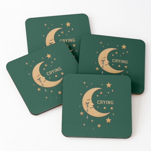 Item preview, Crying Moon and Stars – Dreamy Emotional Celestial Aesthetic Art designed and sold by AdleyMeade.