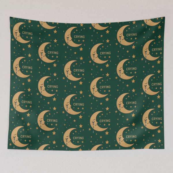 Item preview, Crying Moon and Stars – Dreamy Emotional Celestial Aesthetic Art designed and sold by AdleyMeade.
