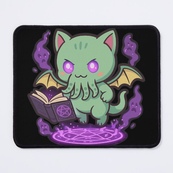 Item preview, Cathulhu – Summoning Circle (Kawaii Cthulhu Cat, Purple Magic Circle) designed and sold by WitchlightNight.