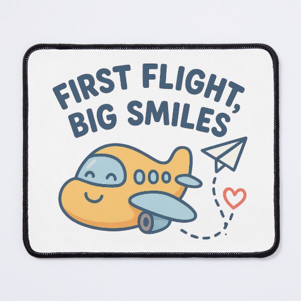 Item preview, First Flight Big Smiles - Cute Baby Travel Plane Design | Adorable Aviation Art for Baby’s First Trip, Kids Travel Gifts & Flying Families designed and sold by inkoutninja.