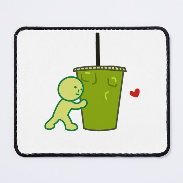 Item preview, green guy iced matcha heart designed and sold by jasmineco.