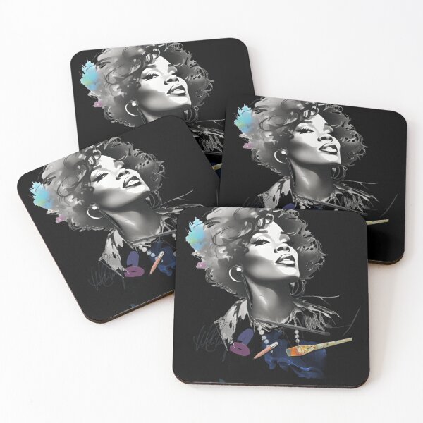 Item preview, Whitney Houston Artistic Portrait Retro Music Tribute Painting Gift designed and sold by CarriPaccione.