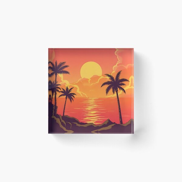 Item preview, Retro Sunset Silhouette designed and sold by MonishArt.