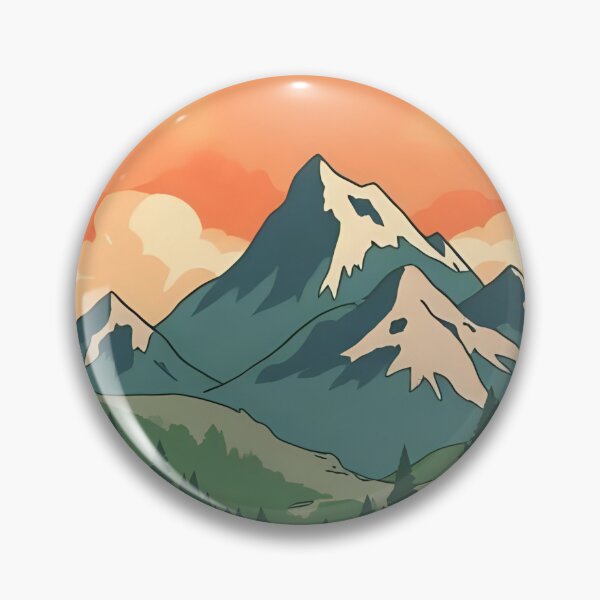 Item preview, Vintage Mountain Badge designed and sold by MonishArt.