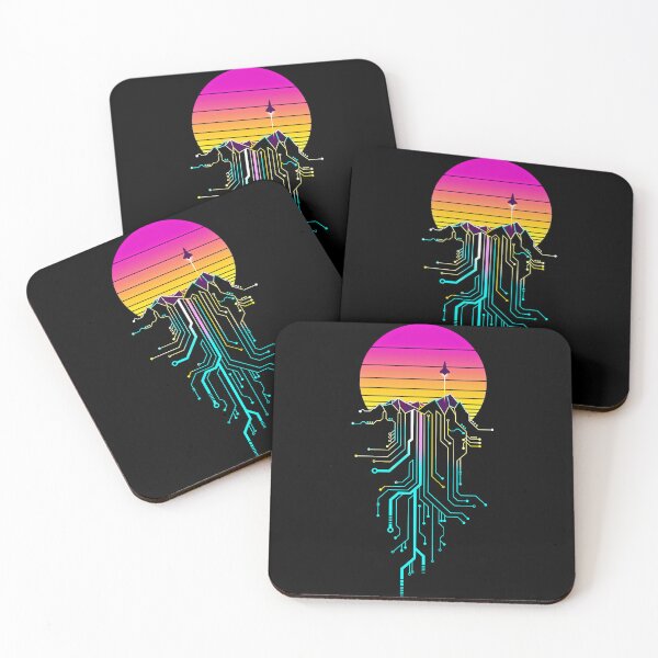 Item preview, Synth Mountain Sunrise designed and sold by ThomsonRiot.