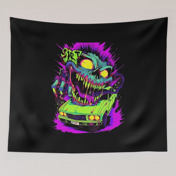 Item preview, Ratfink Neon Monster Retro Car Smoke Vibe designed and sold by Witchwayto254.