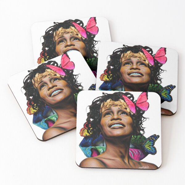 Item preview, Whitney Houston Butterfly Crown Colorful Tribute Art designed and sold by VanettaMasino.