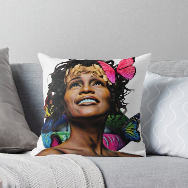 Item preview, Whitney Houston Butterfly Crown Colorful Tribute Art designed and sold by VanettaMasino.