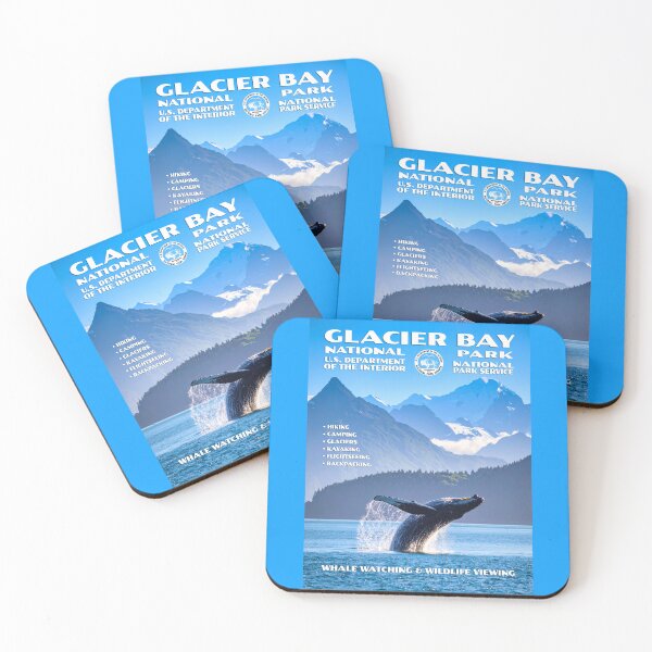 Item preview, Vintage WPA-Style Glacier Bay National Park Poster designed and sold by travelwitheric.