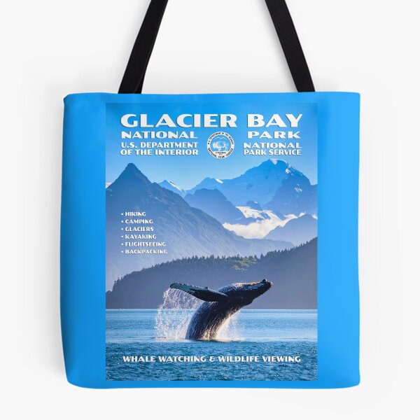Item preview, Vintage WPA-Style Glacier Bay National Park Poster designed and sold by travelwitheric.