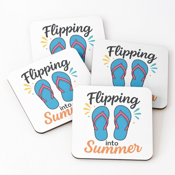 Item preview, Flipping Into Summer - Fun Flip Flop Summer Design | Beach Vibes & Vacation Quote Art for Teachers, Students, and Sunny Day Lovers designed and sold by inkoutninja.