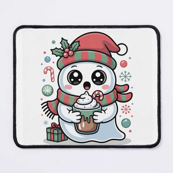 Item preview, Cute Christmas Ghost with Cocoa designed and sold by nandi1990.