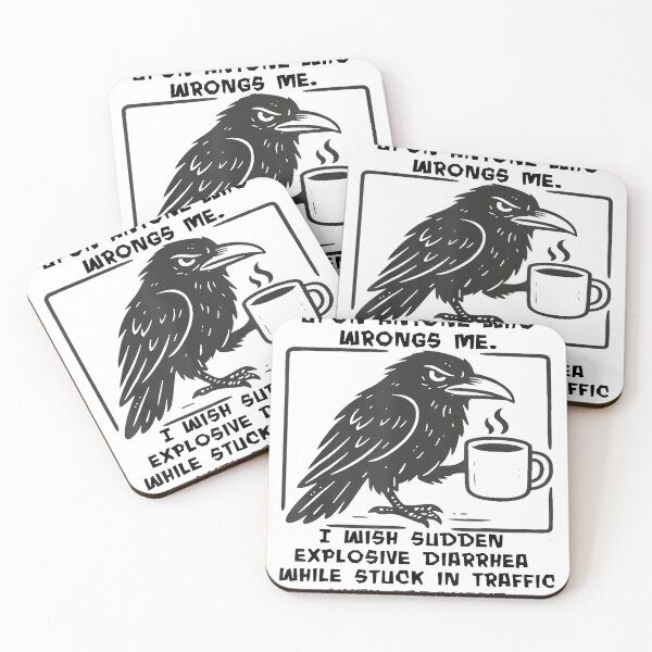 Item preview, Raven - I Never Wish Death Upon Anyone Who Wrongs Me designed and sold by GustavoEspino.