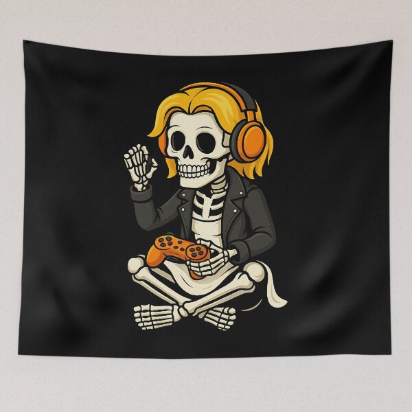 Item preview, Cool Skeleton Gamer designed and sold by ETHAPORTER.