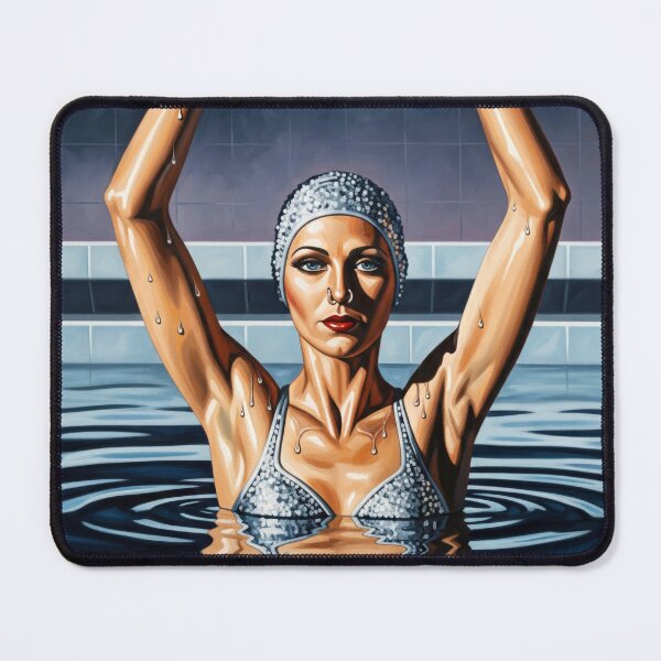 Item preview, The Synchronized Swimming Champion - Original Art Deco Artwork designed and sold by elektronen.