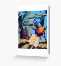 Lorikeet with Banksia Greeting Card
