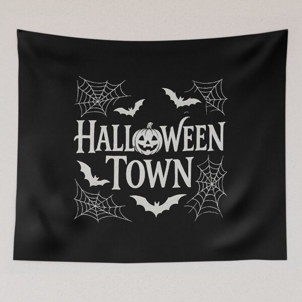 Item preview, Halloween Town Gothic Bats Spiderweb Monochrome designed and sold by Snowmiser254.