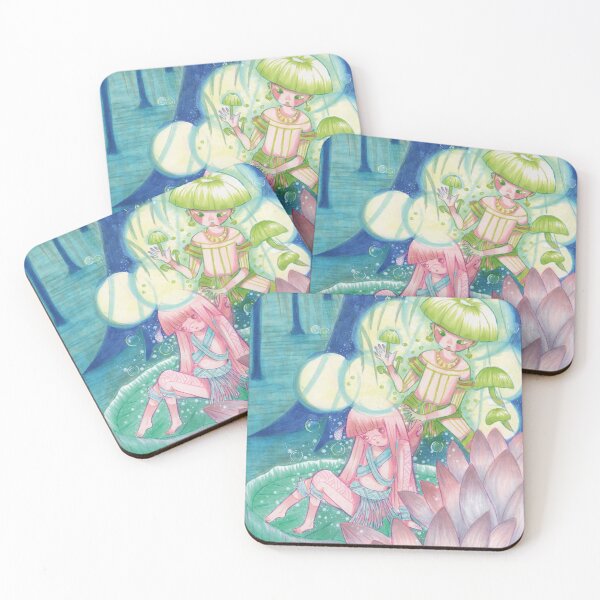 Item preview, Forest Lights – The Dolphin Maiden and the Mushroom Boy designed and sold by ReginaLumiArt.