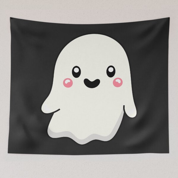 Item preview, Cute and Adorable GHOST happy Kawaii Halloween designed and sold by DibujandoPorfa.