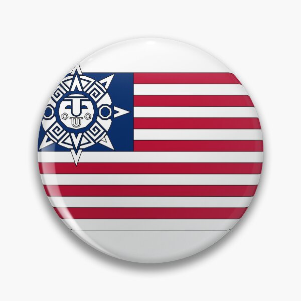Item preview, USA Flag Aztec Calendar Crossover Mexican Heritage designed and sold by the Zarock Shop.