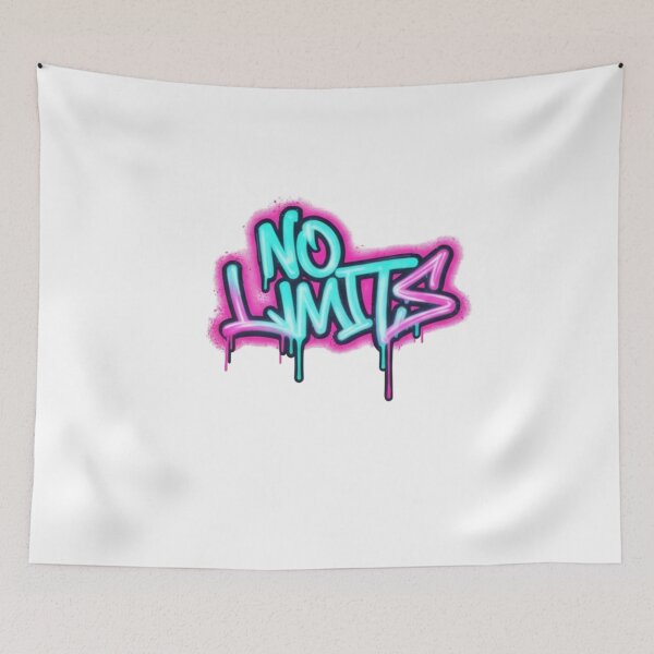 Item preview, NO LIMITS Graffiti Streetwear Design – Urban Hypebeast Typography designed and sold by Happyfreedom.