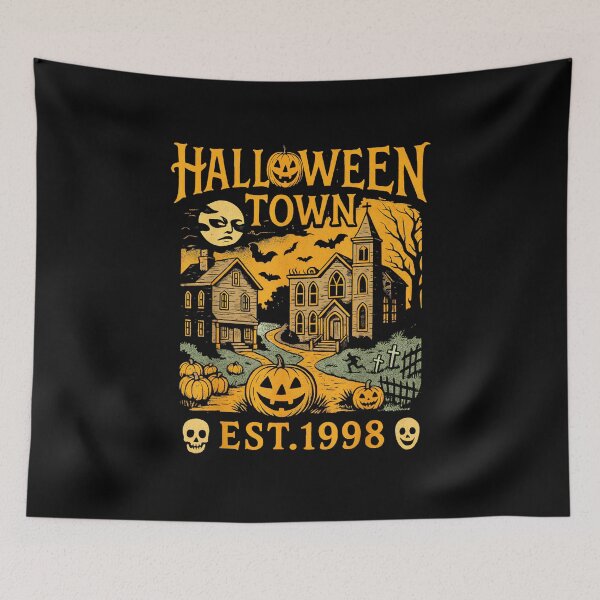 Item preview, Halloween Town Scene Pumpkin Graveyard Horror Men Women  designed and sold by Snowmiser254.