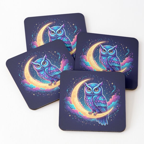 Item preview, Cosmic Moonlit Owl - Starlit Dreamer designed and sold by Kash3f.