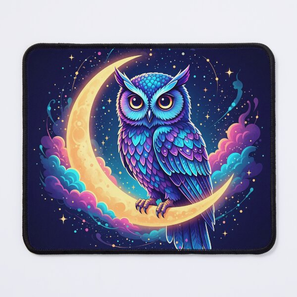 Item preview, Cosmic Moonlit Owl - Starlit Dreamer designed and sold by Kash3f.