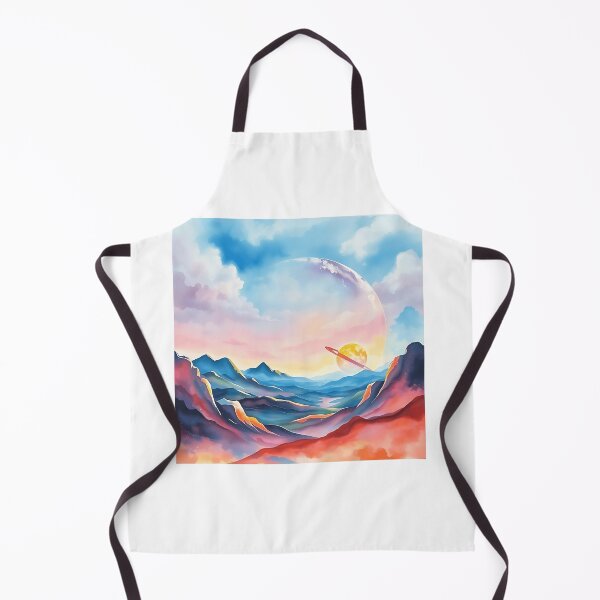 Item preview, Vibrant Planetary Watercolor Landscape designed and sold by sharon1210.