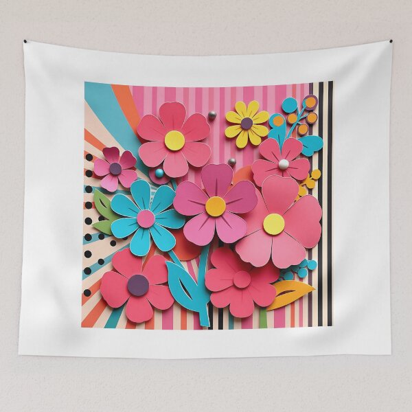 Item preview, Vibrant 1960s Floral Graphic Art designed and sold by sharon1210.