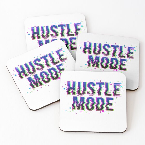 Artikelvorschau, HUSTLE MODE Streetwear Typografie – Glitch Cyberpunk Urban Style entworfen und verkauft von Happyfreedom.
