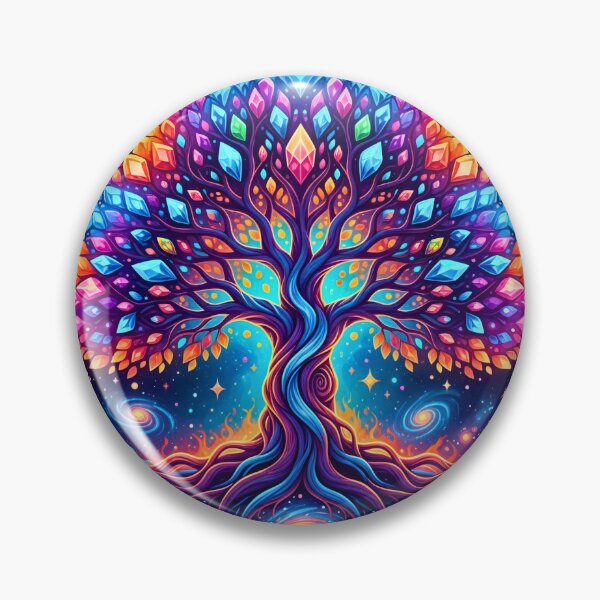 Item preview, Vibrant Cosmic Tree of Life - Crystal Galaxy designed and sold by Kash3f.