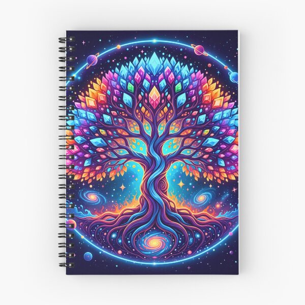Item preview, Vibrant Cosmic Tree of Life - Crystal Galaxy designed and sold by Kash3f.