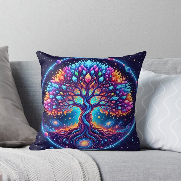Item preview, Vibrant Cosmic Tree of Life - Crystal Galaxy designed and sold by Kash3f.
