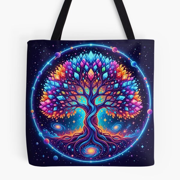 Item preview, Vibrant Cosmic Tree of Life - Crystal Galaxy designed and sold by Kash3f.