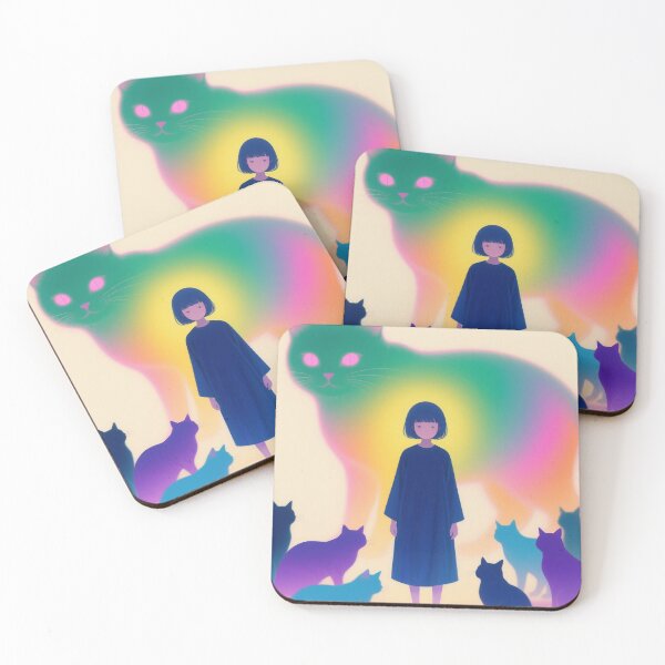 Item preview, Ethereal Rainbow Cat Guardian with Inner Child designed and sold by zzz888.