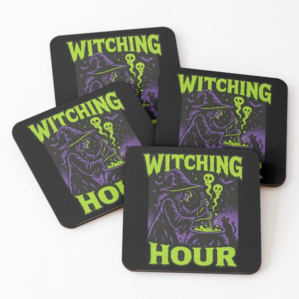 Item preview, Witching Hour – Halloween Witch with Cauldron Design designed and sold by Ahau Designs.
