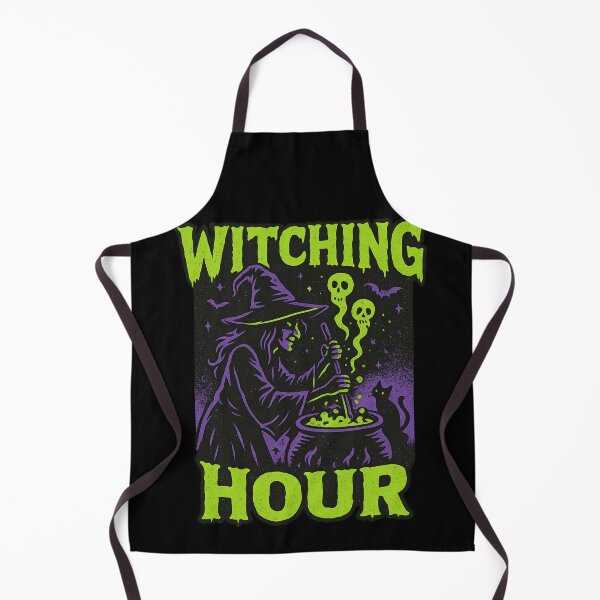 Item preview, Witching Hour – Halloween Witch with Cauldron Design designed and sold by Ahau Designs.