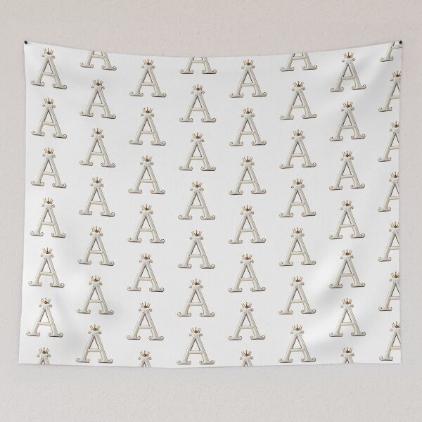 Item preview, The Letter A Steam PuNk GOLD with IVORY Enamel & Gold Crown designed and sold by JadedVintage.