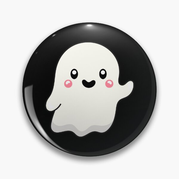 Item preview, Cute and Adorable GHOST waving happy Kawaii Halloween designed and sold by DibujandoPorfa.