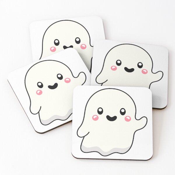 Item preview, Cute and Adorable GHOST waving happy Kawaii Halloween designed and sold by DibujandoPorfa.