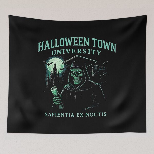 Item preview, Halloween Town Skeleton Graduation Gothic Campus designed and sold by Snowmiser254.