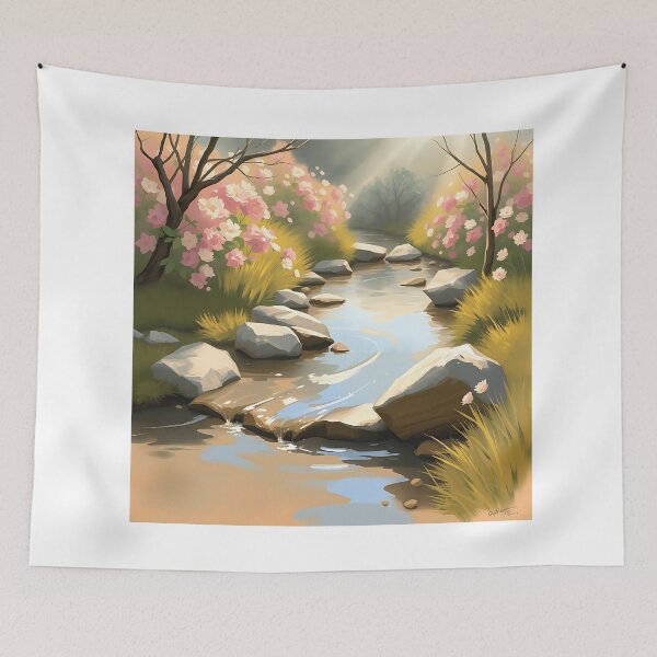 Item preview, Impressionistic Peaceful Stream designed and sold by sharon1210.