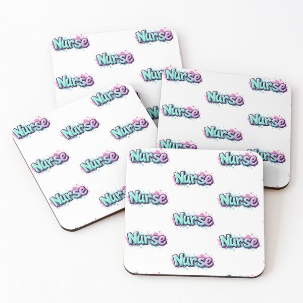 Item preview, Graffiti Nurse Design Mint Lavender Gradient designed and sold by ZMH Design.