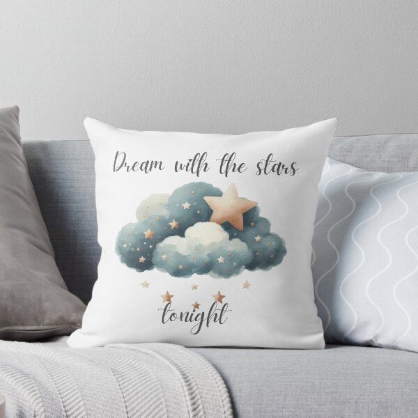 Item preview, Dream with the Stars – Celestial Nursery Cloud Print designed and sold by sirenandscript.