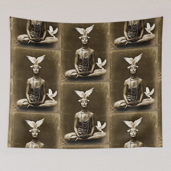 Item preview, Yoga Meditation Antique Style designed and sold by FridaArtGallery.