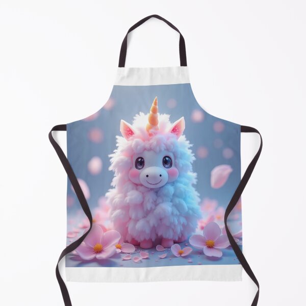Item preview, cute fluffy unicorn with Sakura petals designed and sold by Pugavatar.